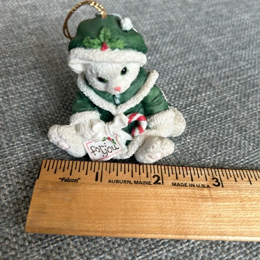 Enesco 1996 Calico Kittens “For You” Figurine Christmas Ornament